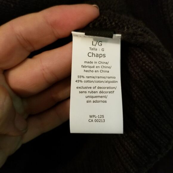 NWOT Chaps Fair Isle Sweater 1/4 Zip L - Picture 9 of 10